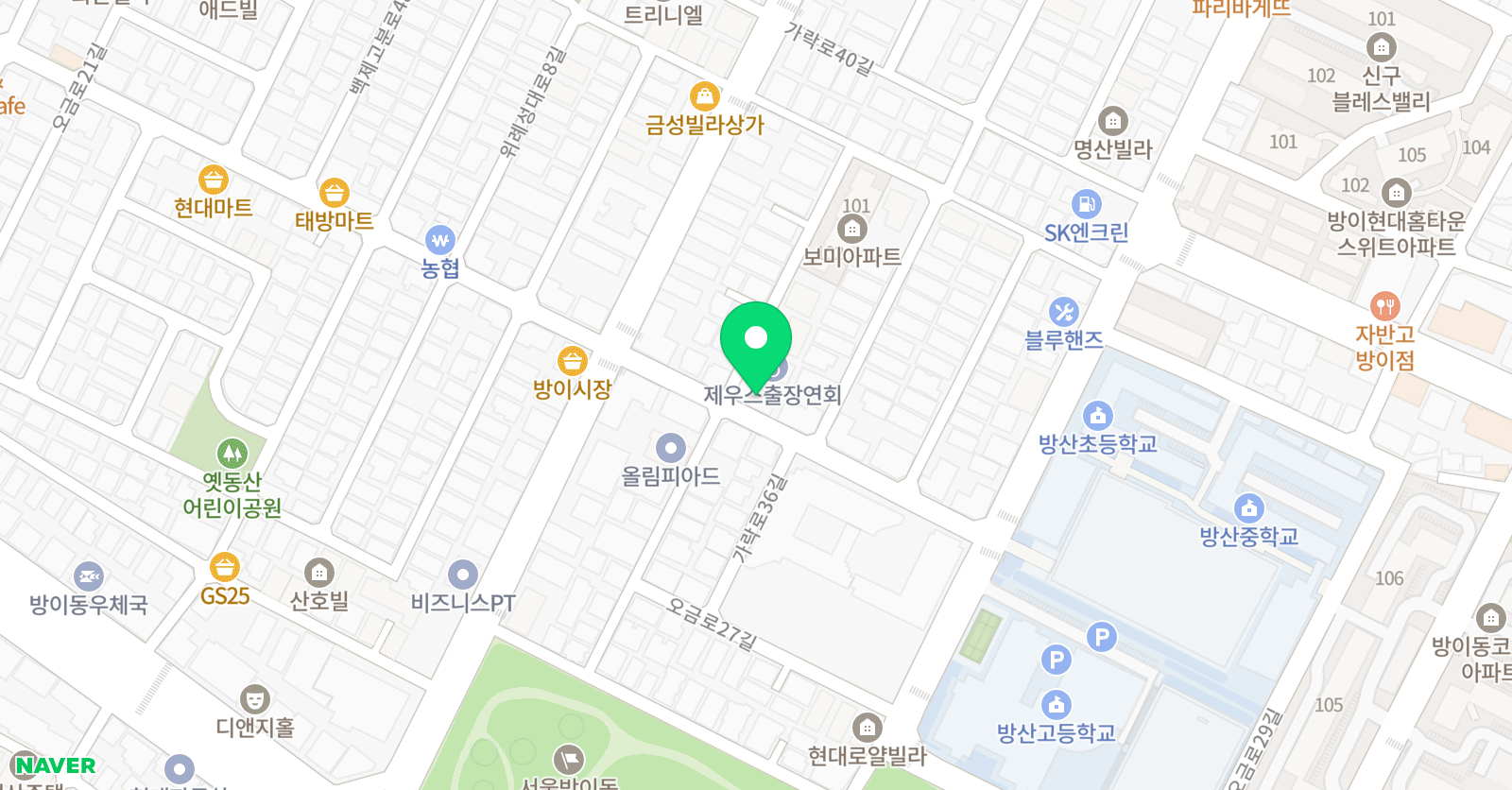 화이트타이거 태권도 위치