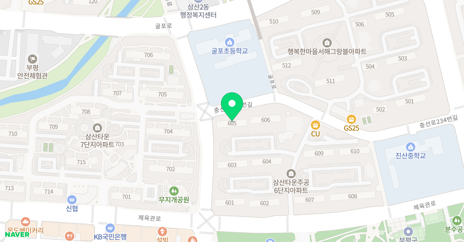 솔루니 삼산동 홈스쿨 위치