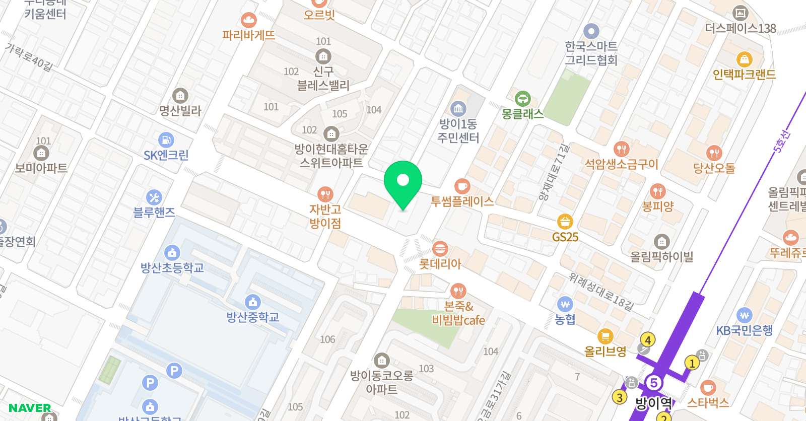 DYB최선 어학원 송파 위치