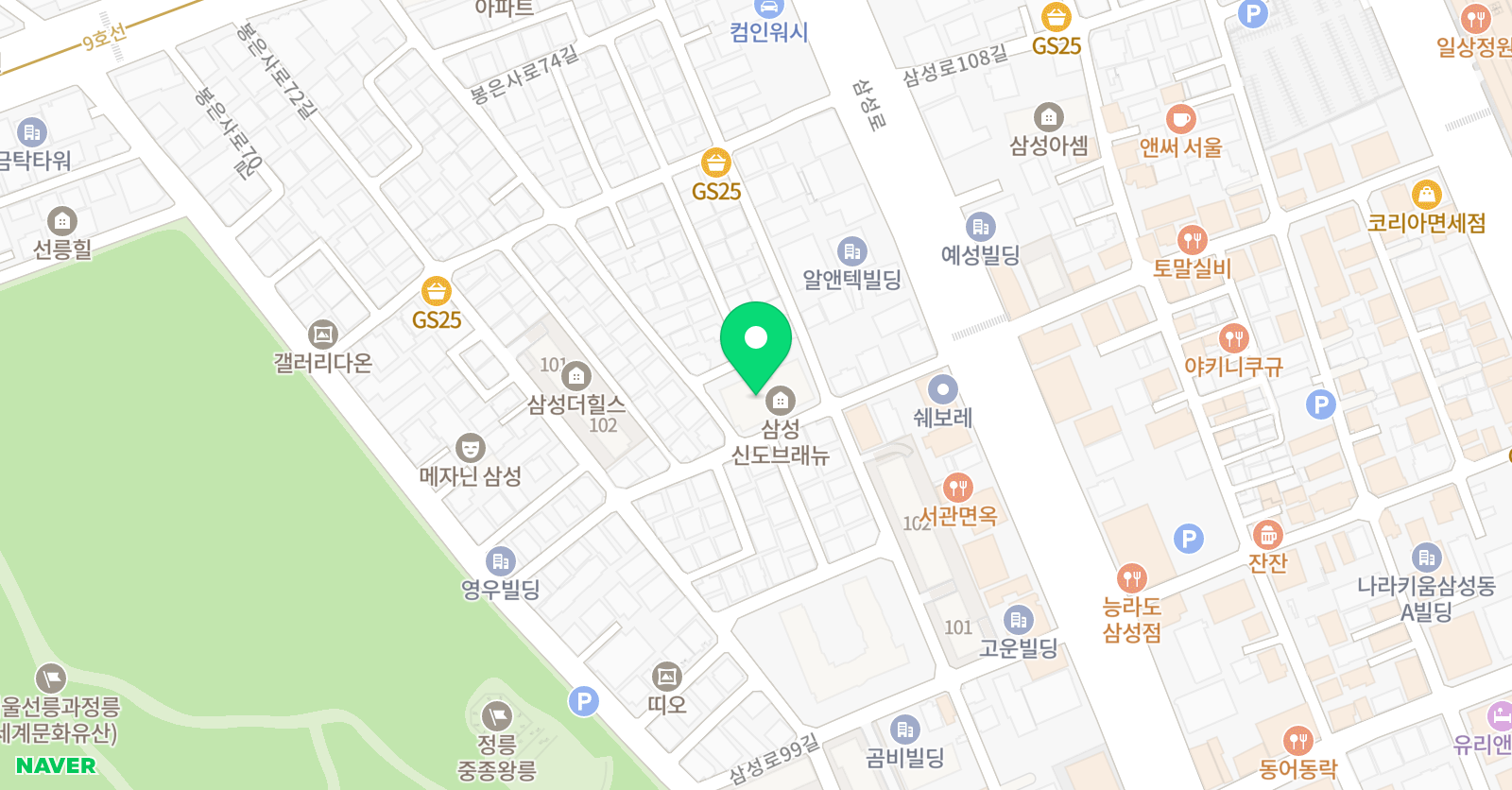 관인예뜰 음악학원 위치