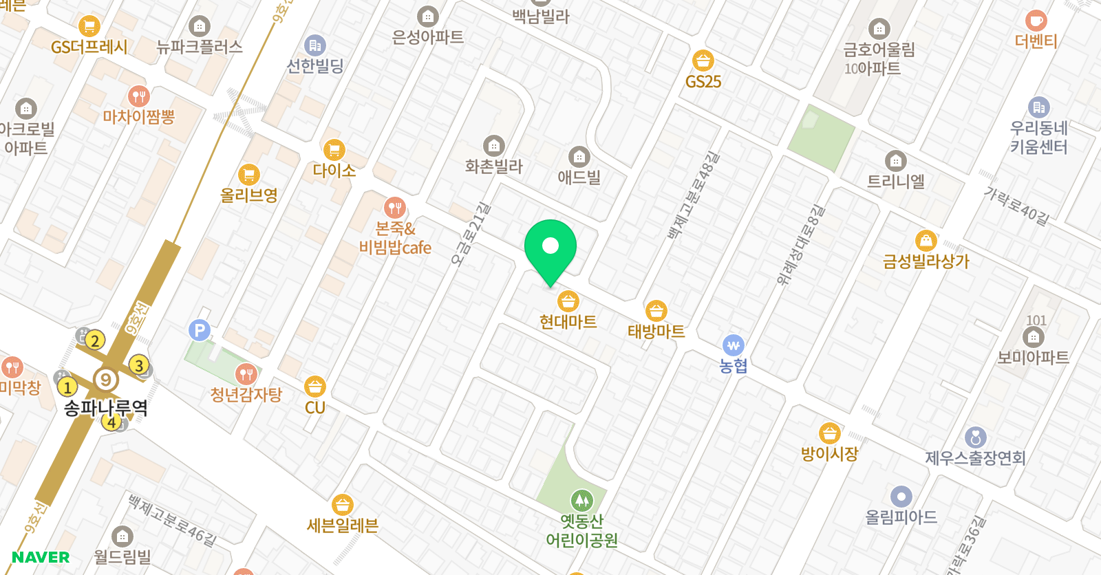 청운 보습학원 위치
