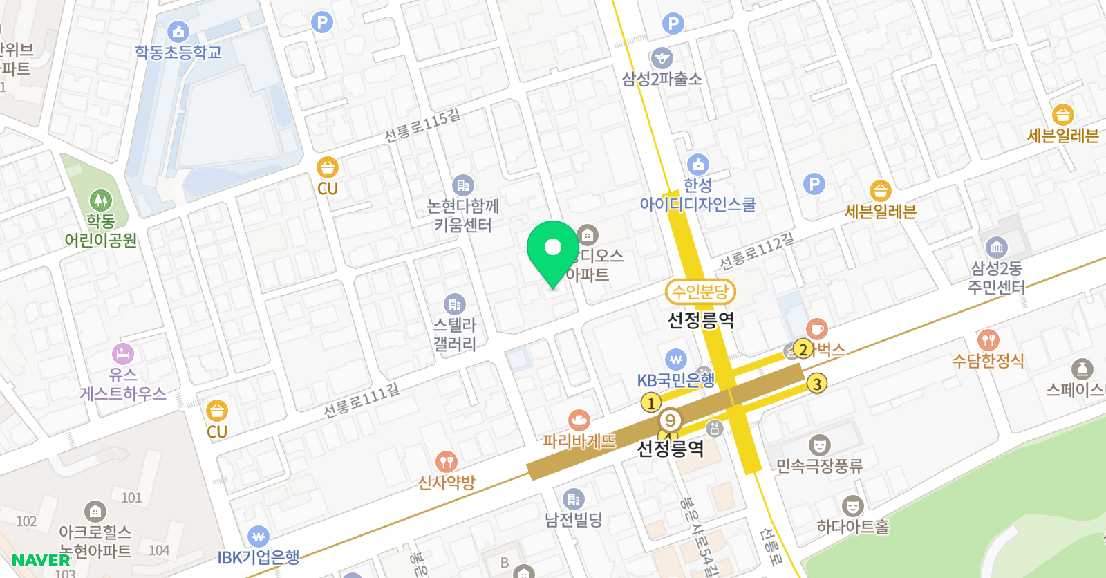 봄 뮤직아트 스튜디오 위치