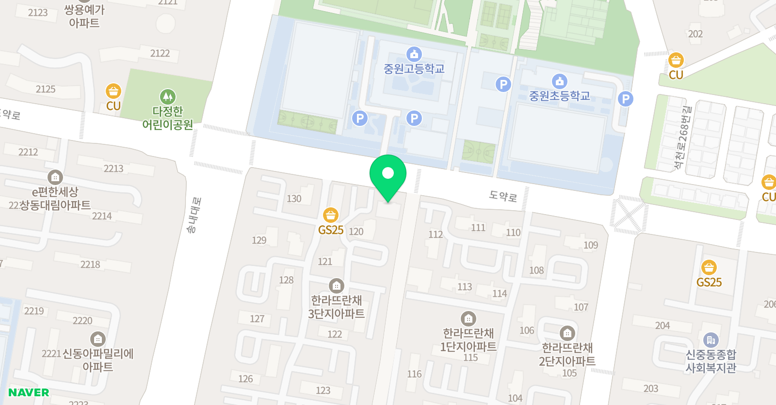 용인대S&S 태권도 위치