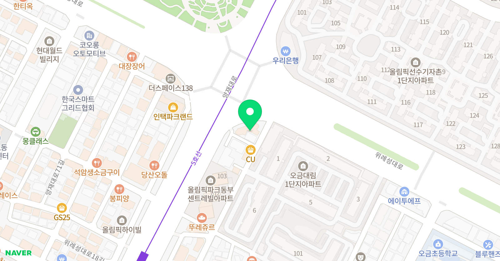 씨앤씨 미술학원 송파올림픽캠퍼스 위치