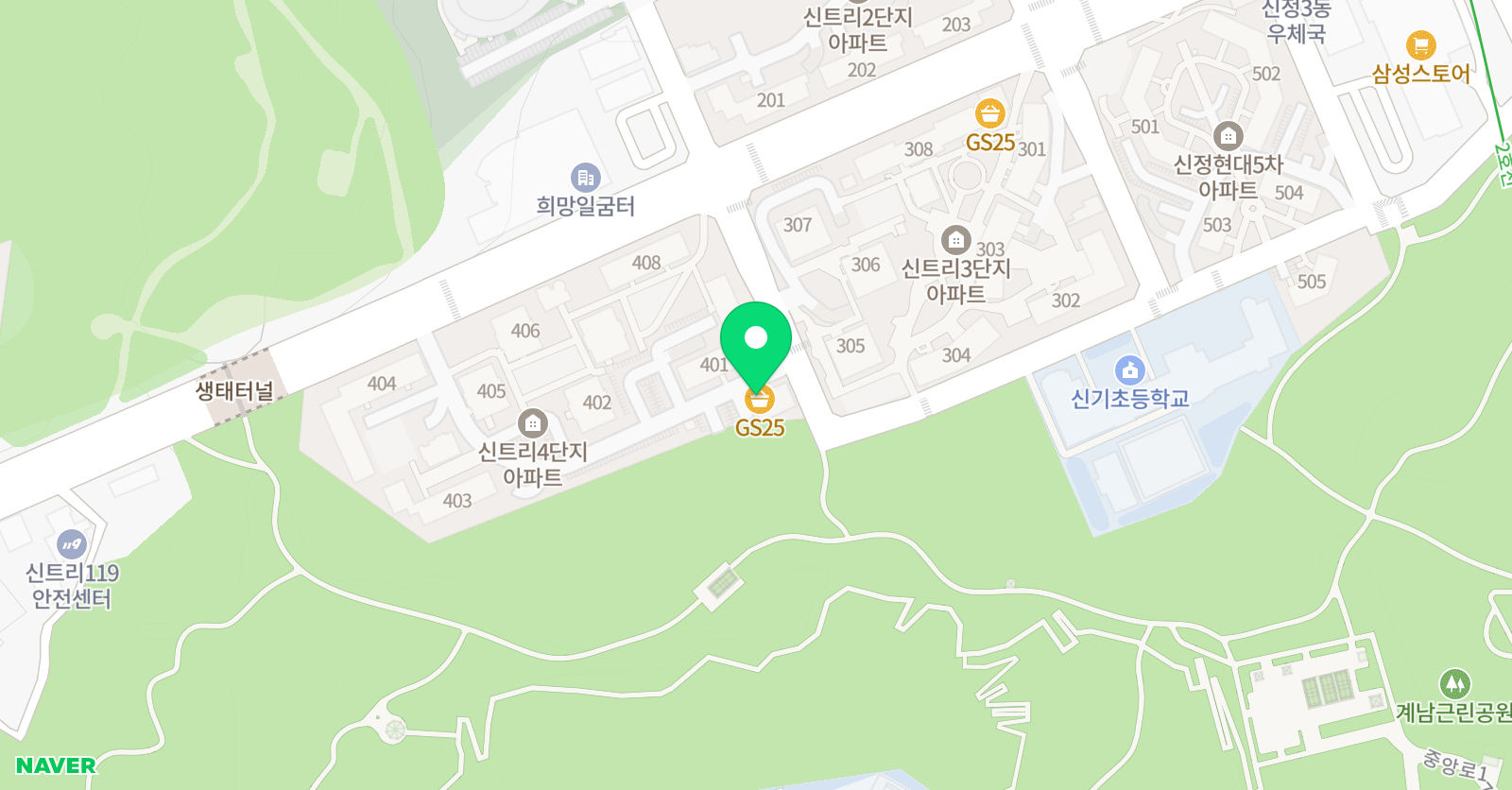 빨간펜 수학의달인 신트리4단지점 위치