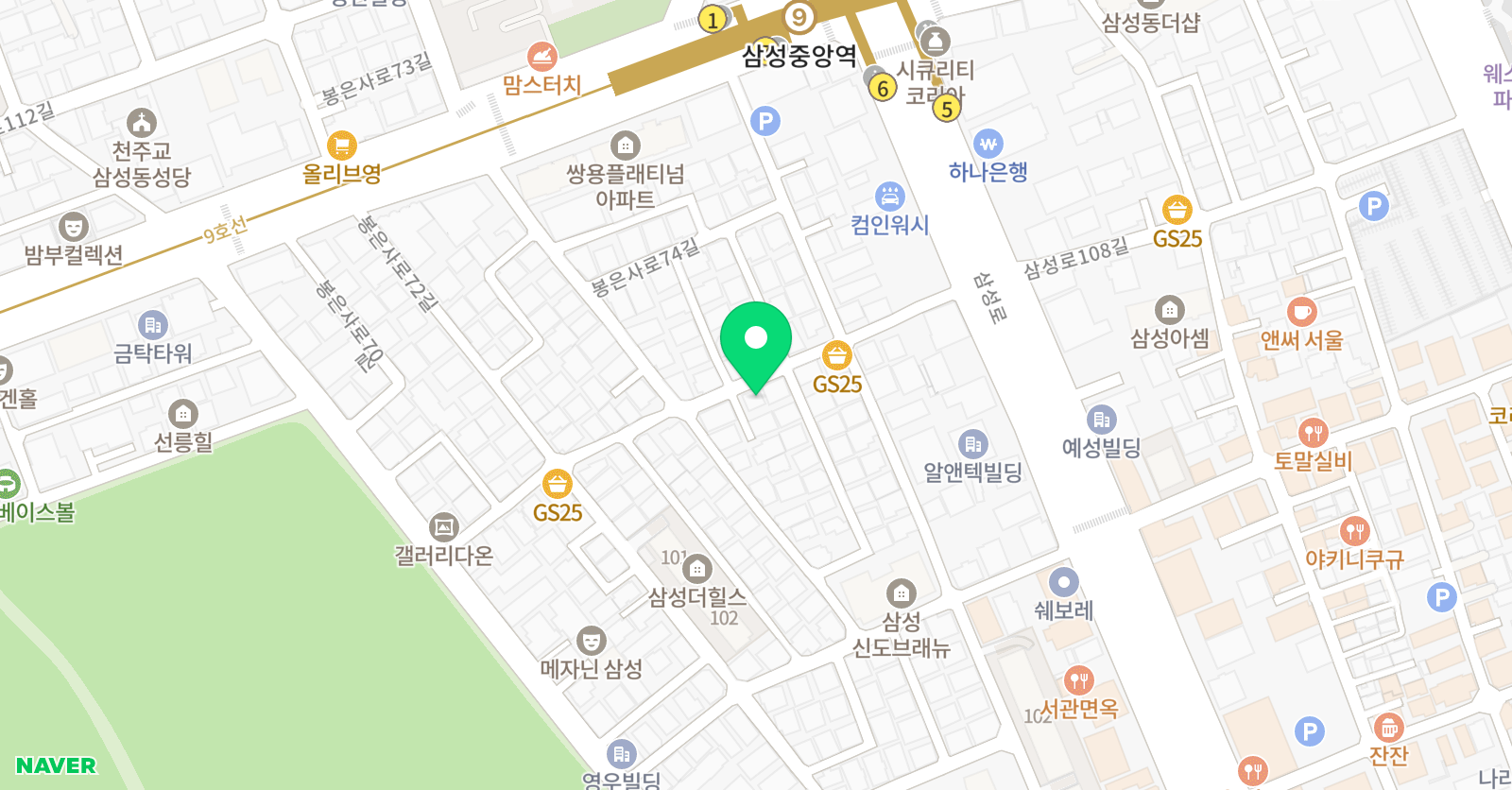 삼성 발레센터 위치