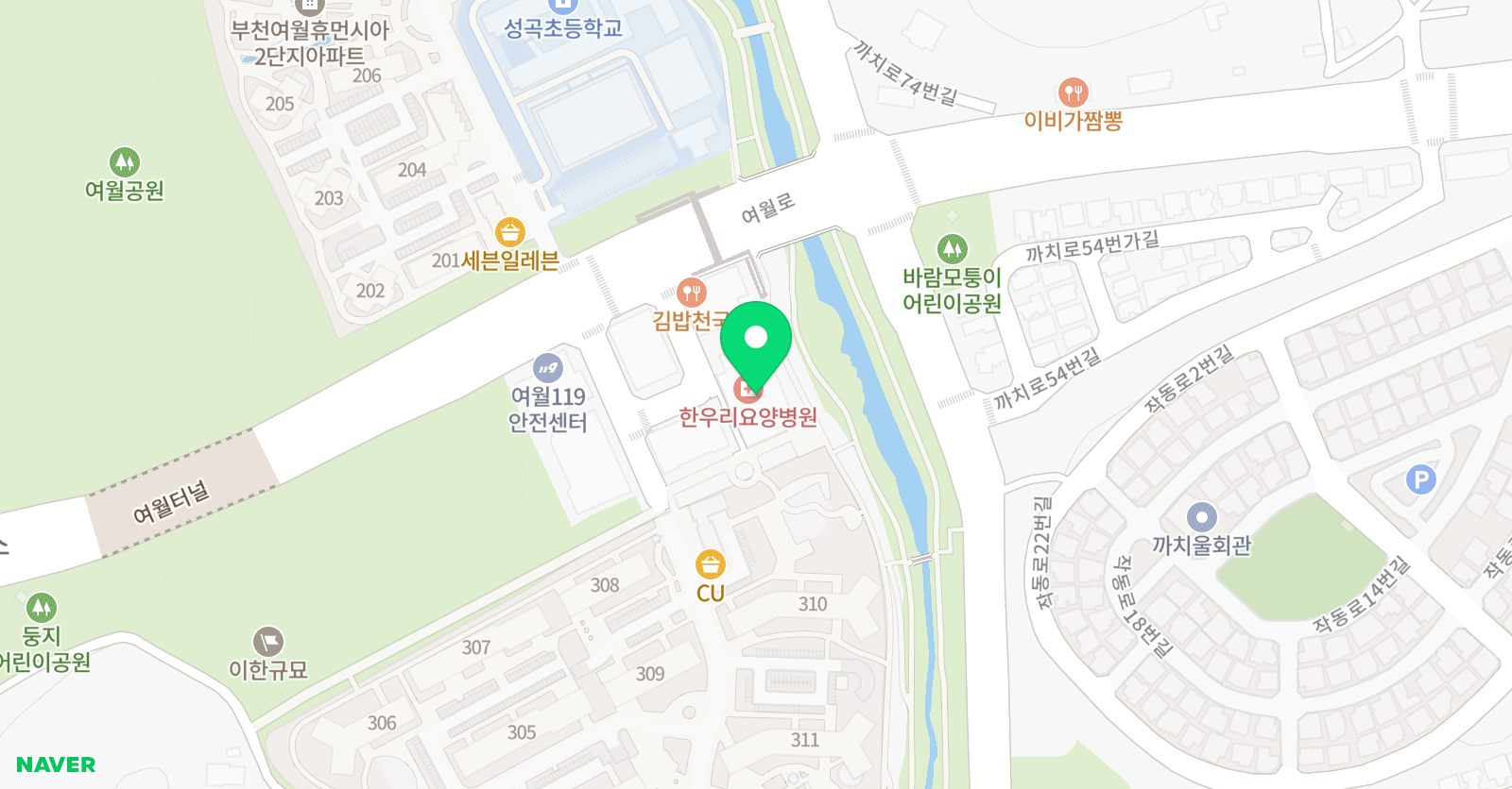 웅진북클럽 스터디센터 여월학원 위치