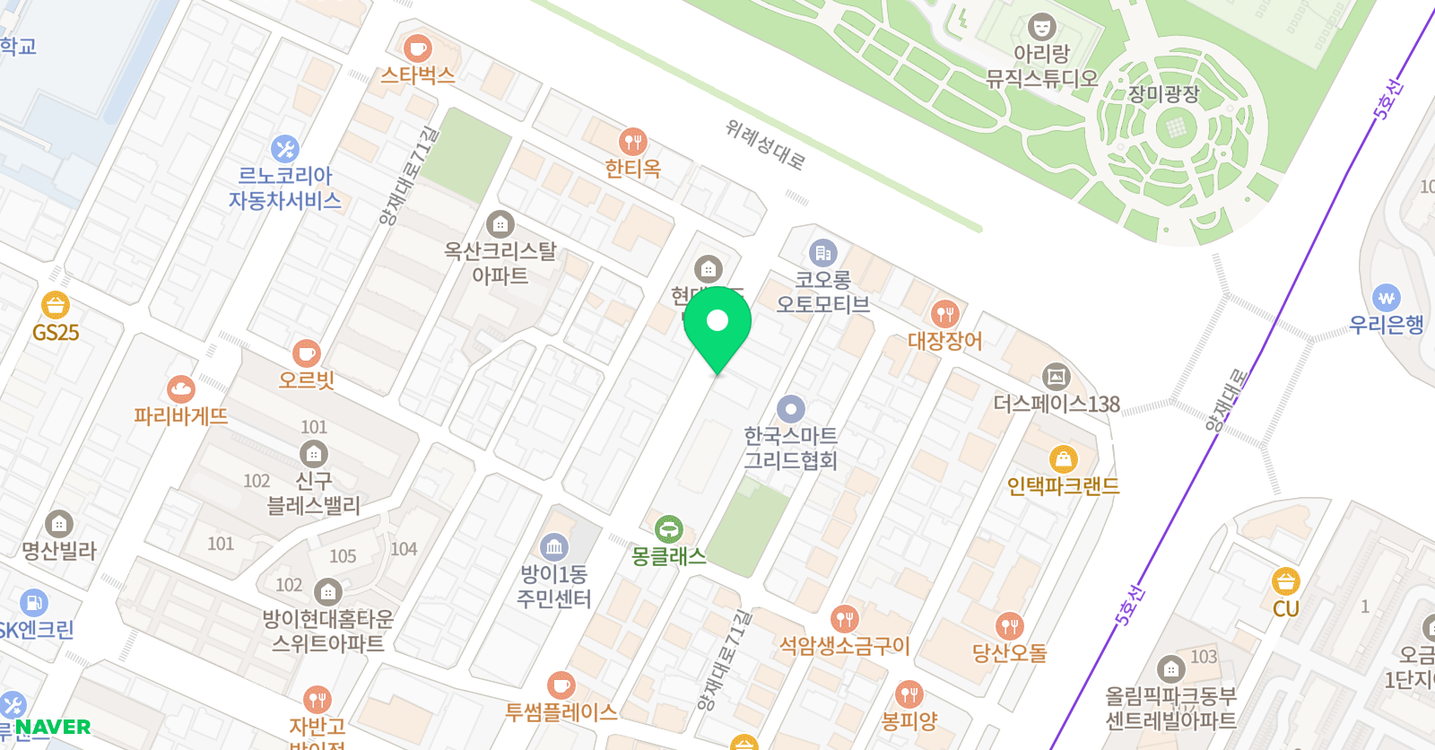 국풀 국어전문학원 송파방이원 위치