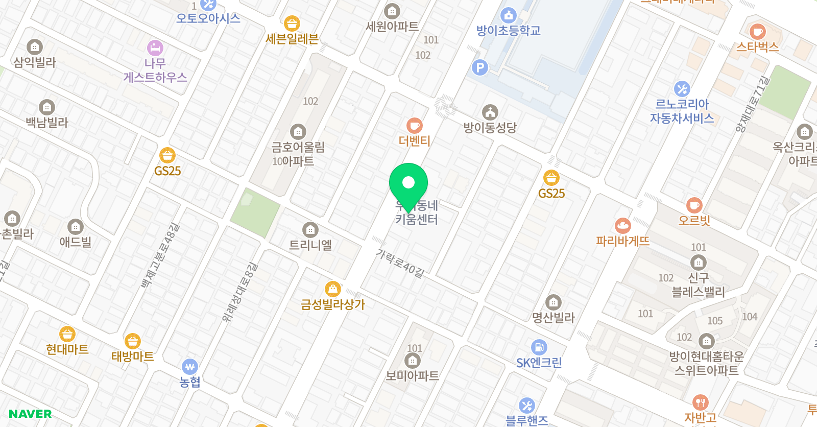 더오름매쓰 수학교습소 위치
