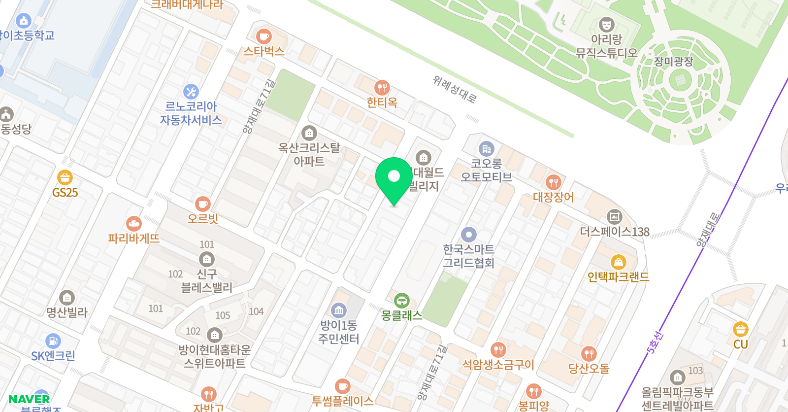 영토영어 위치
