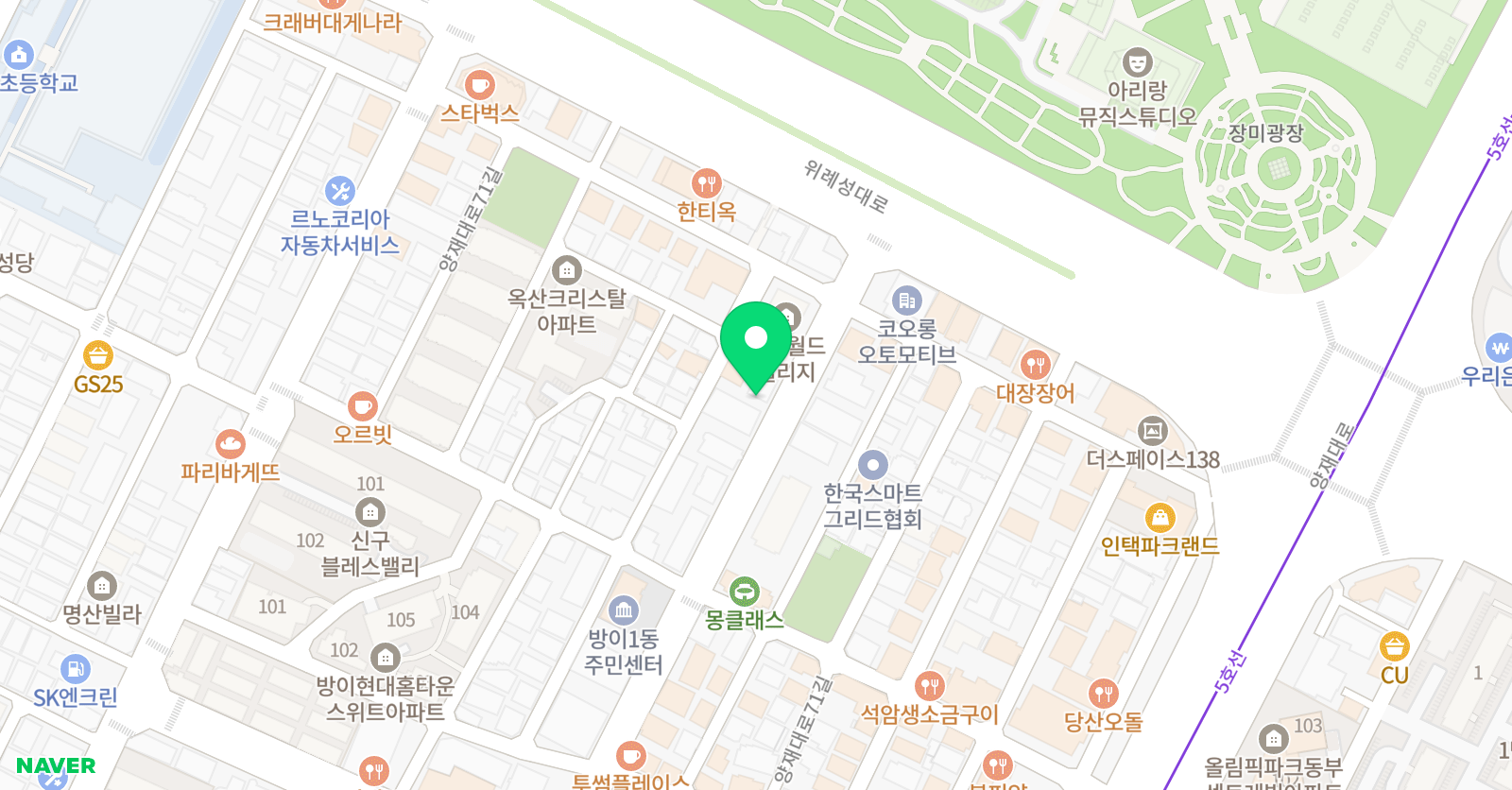 홍익아뜰리에 미술학원 위치