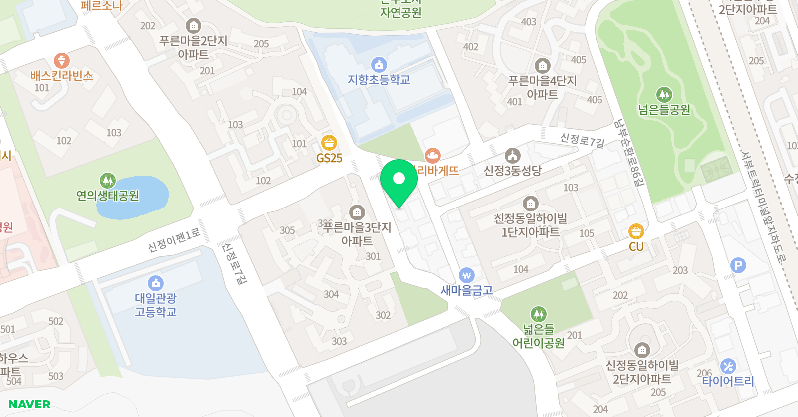 YBM 교육 영어학원 양천신정12센터 위치