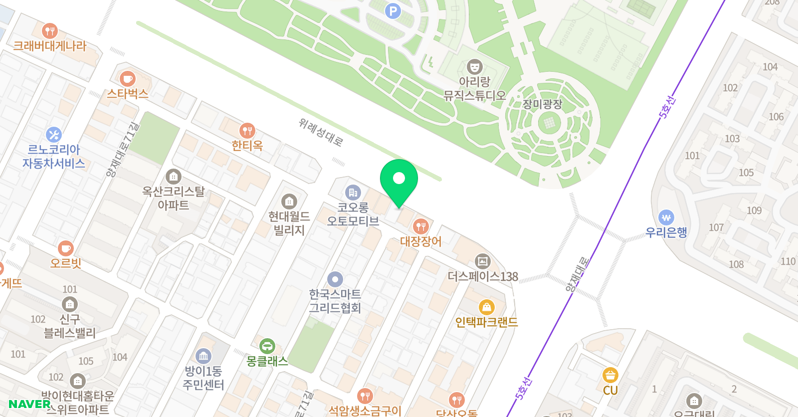 늘푸른 수학원 송파캠퍼스본관 위치