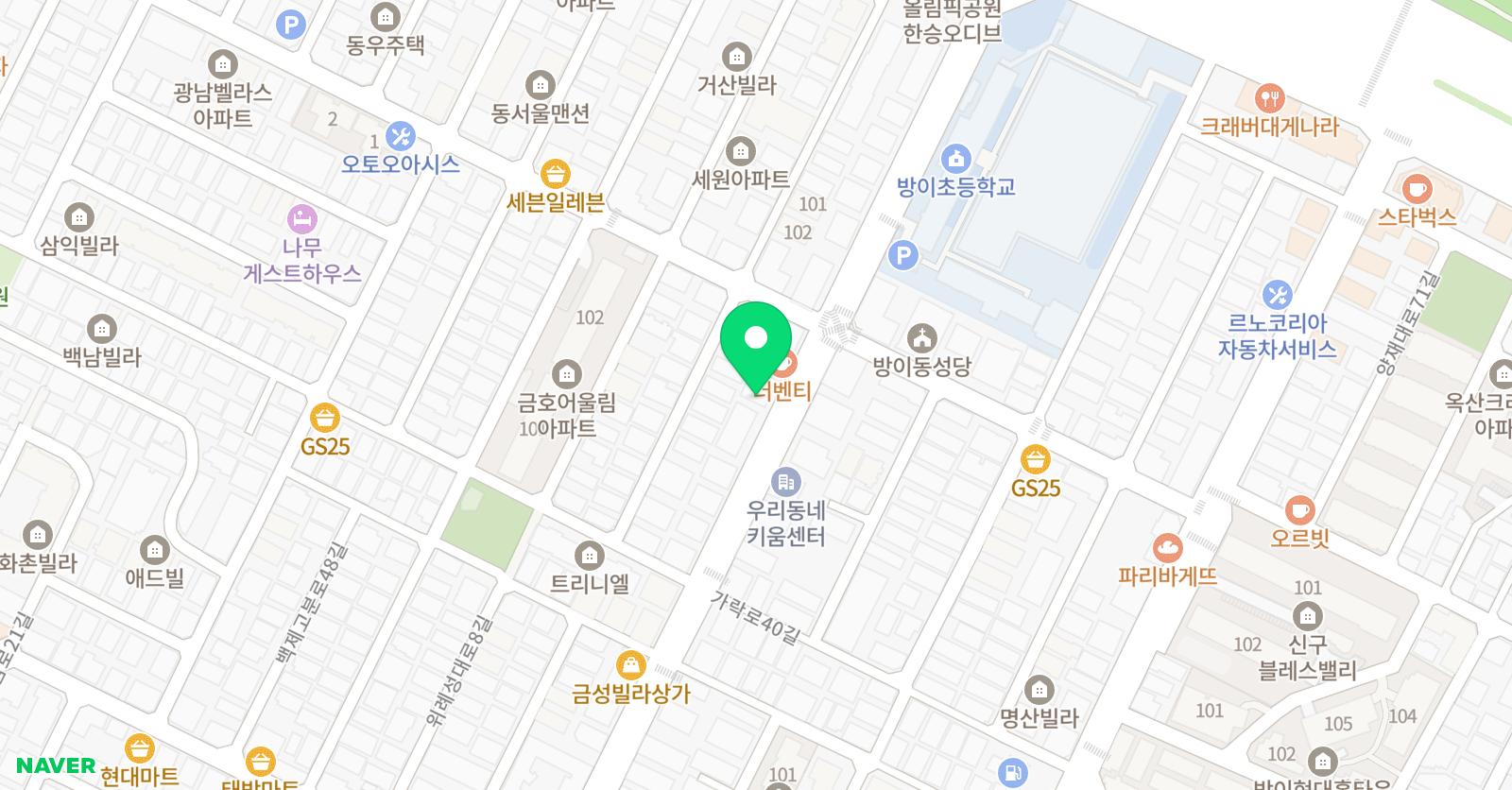 하늘소리 음악학원 위치