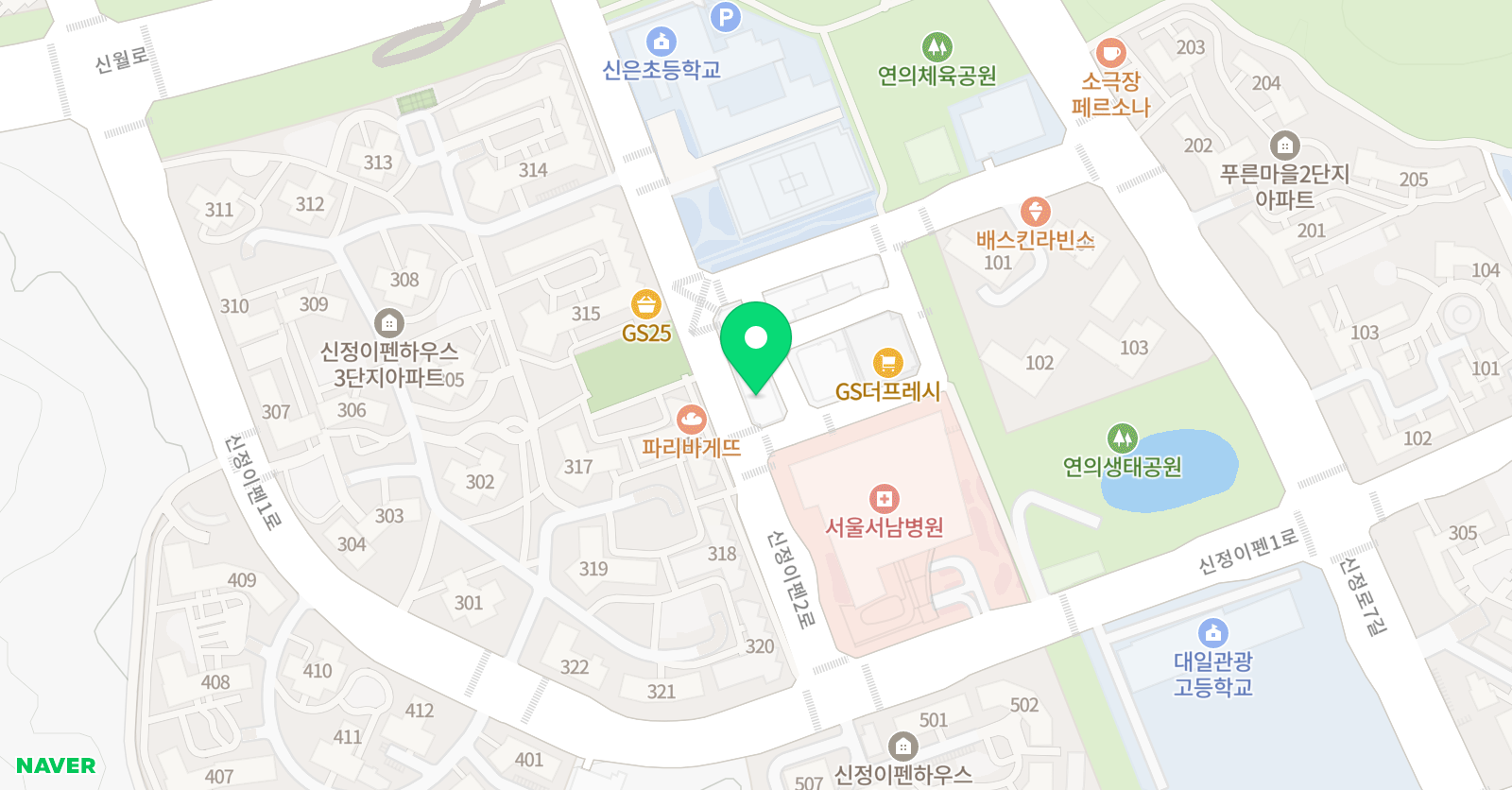 유니팝 신정센터 위치
