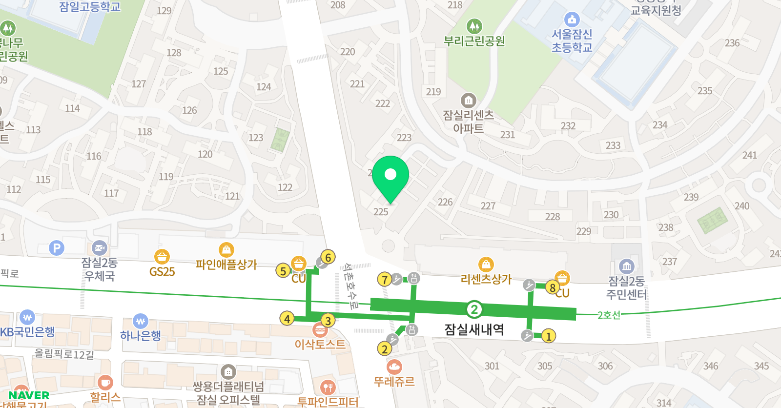 스마트해법 수학 잠실리센츠1호점 위치