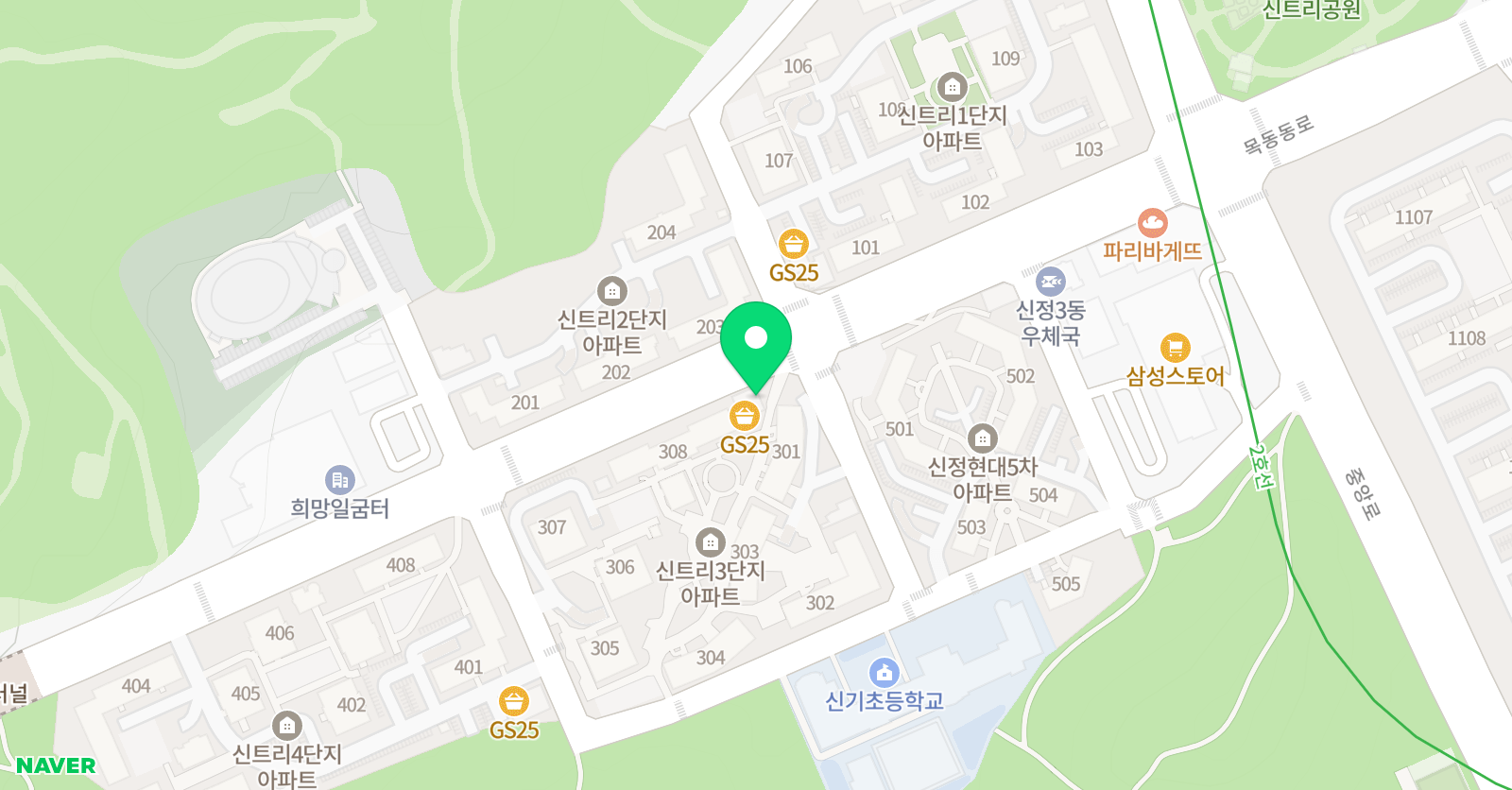 용인대 타이곤 태권도장 위치