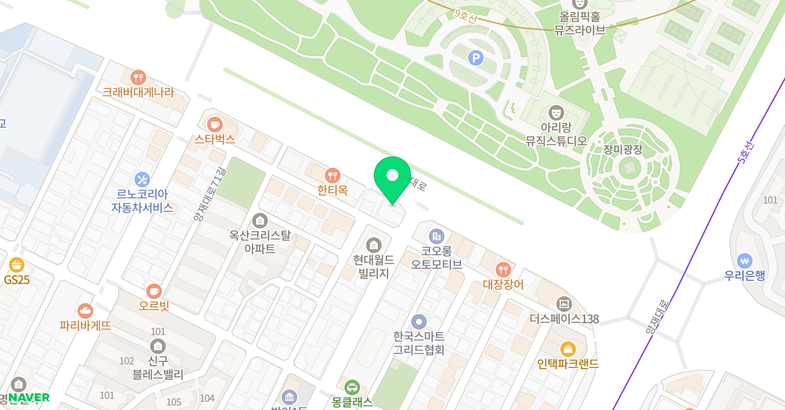 청담 어학원 송파브랜치 위치