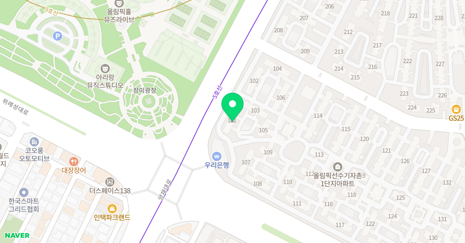 잉글리시아이 오륜점 위치