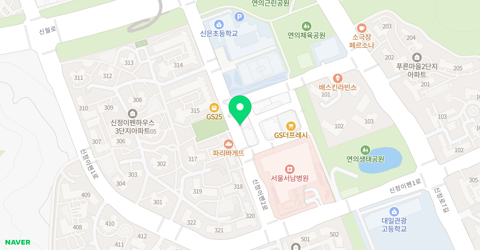 은 수학 위치