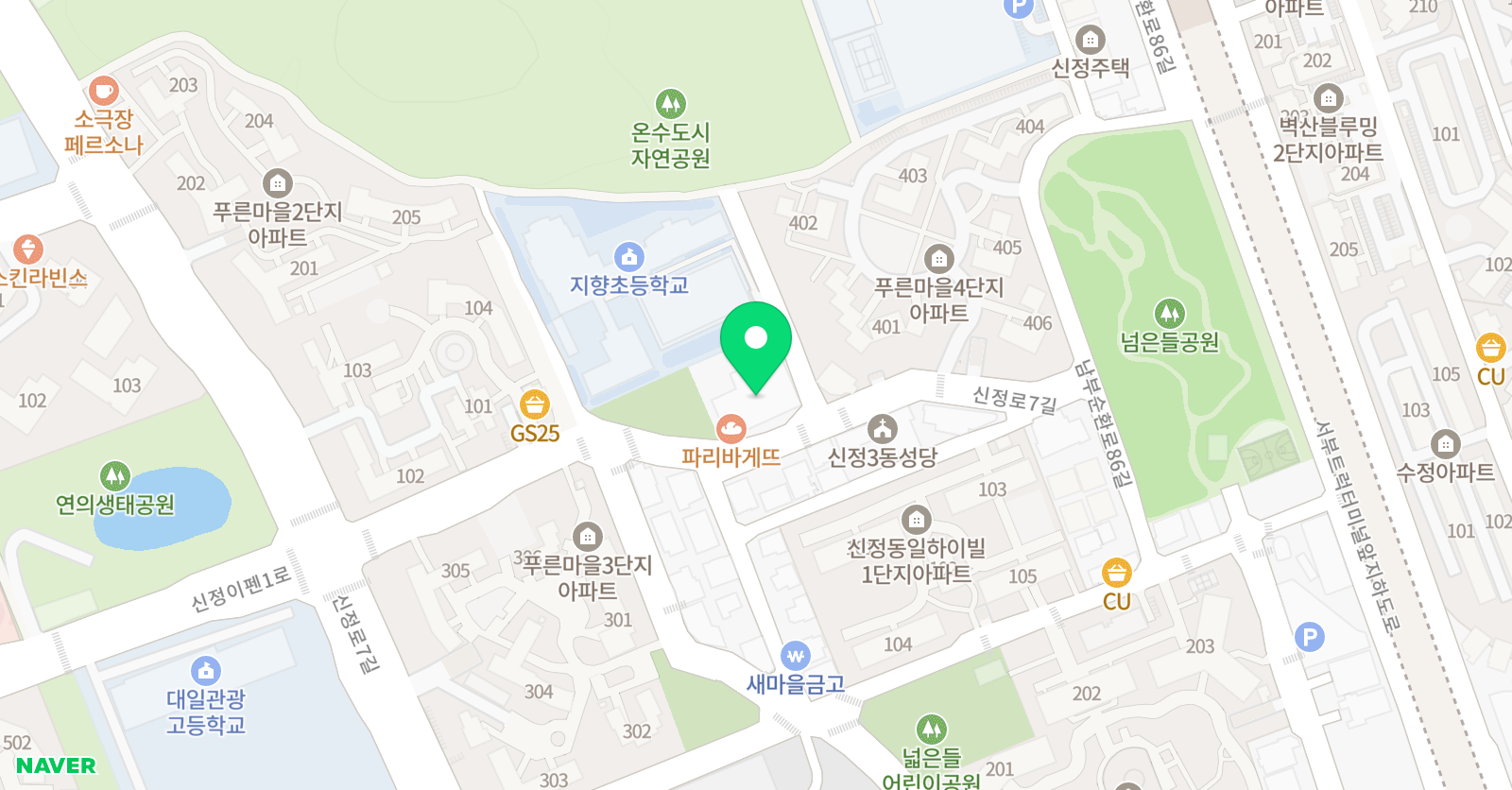 아인뮤직 음악교습소 위치
