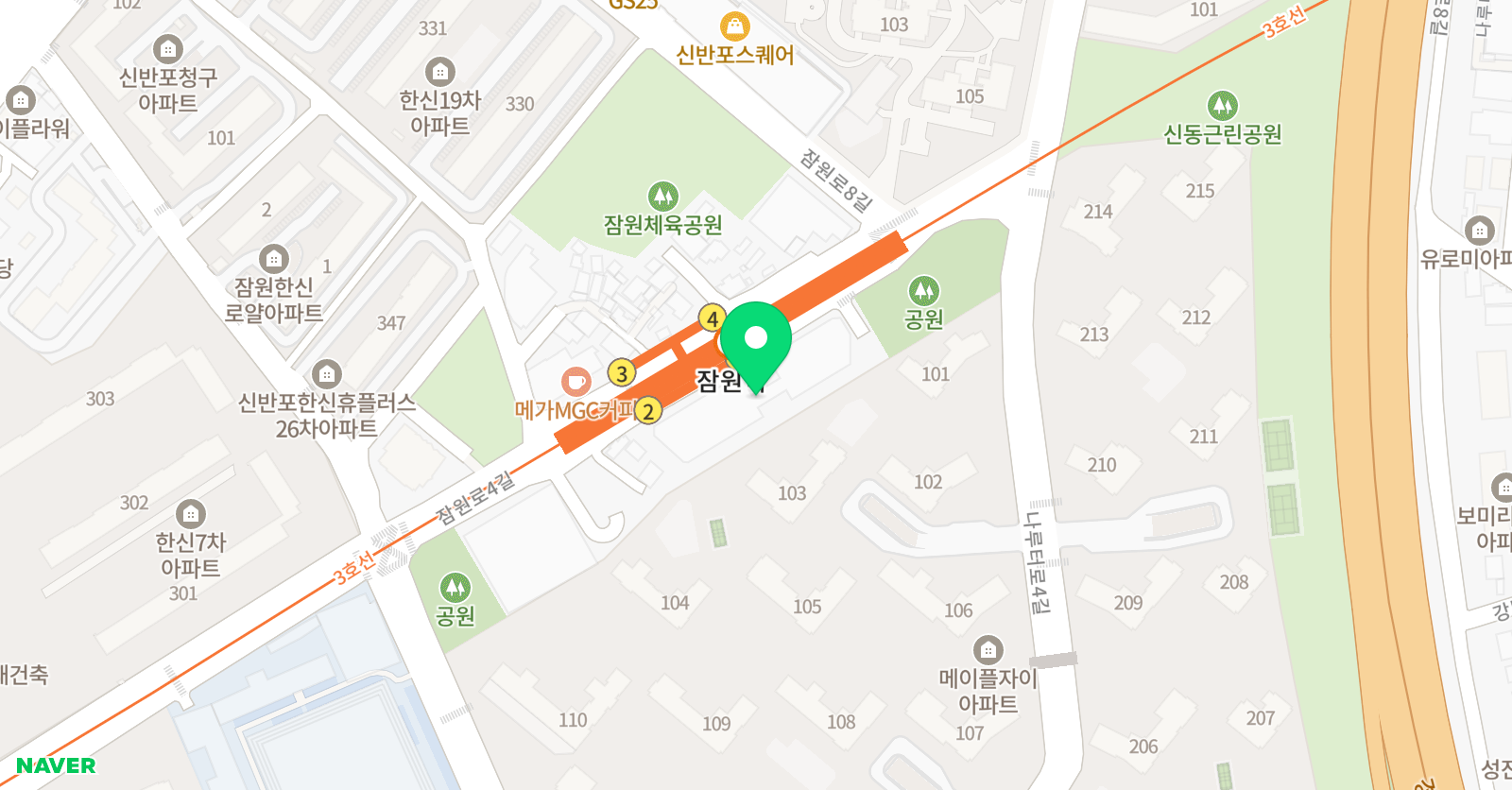 한체대웅비 태권도 위치