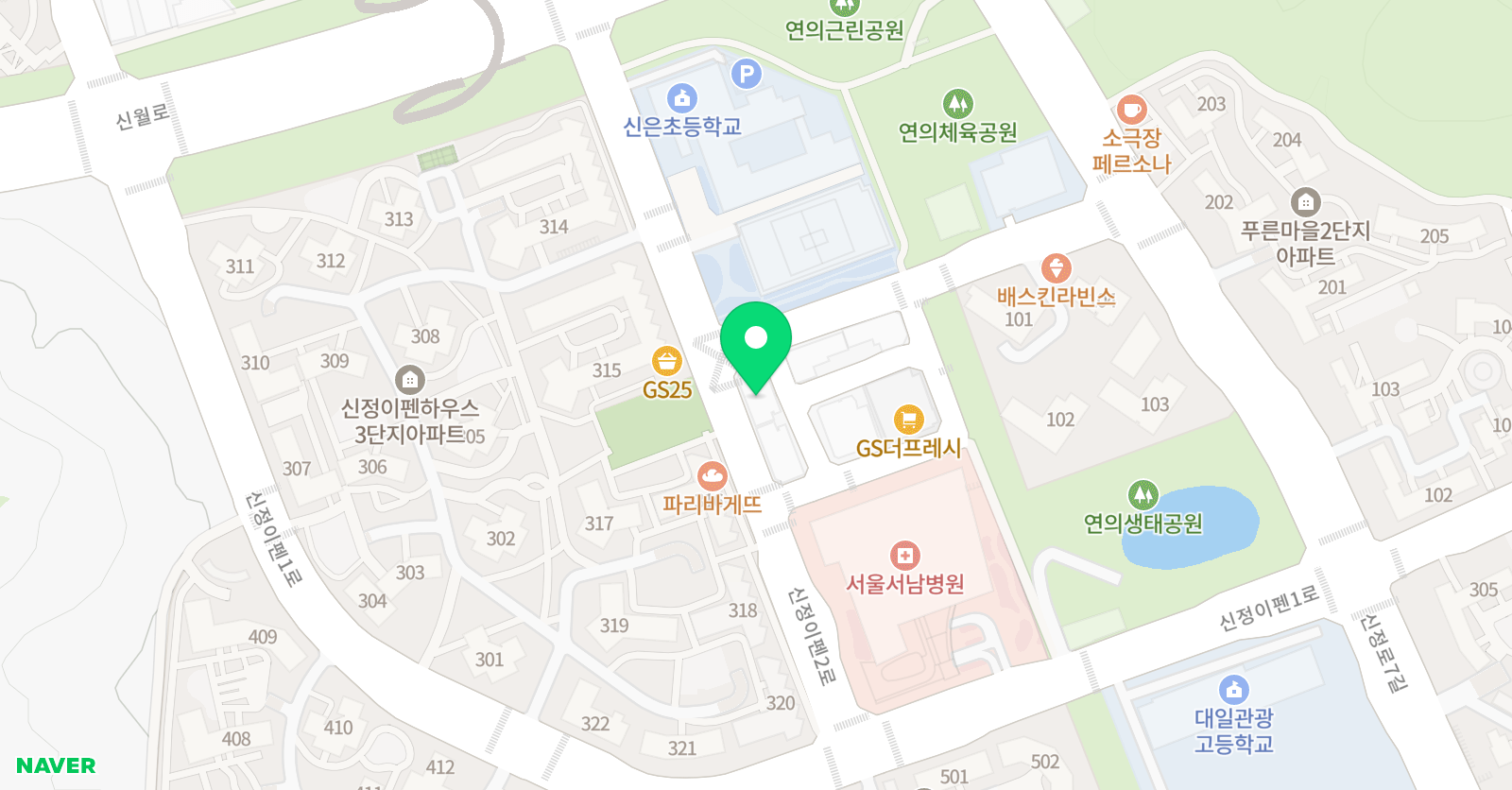 오고뮤직 실용음악학원 위치