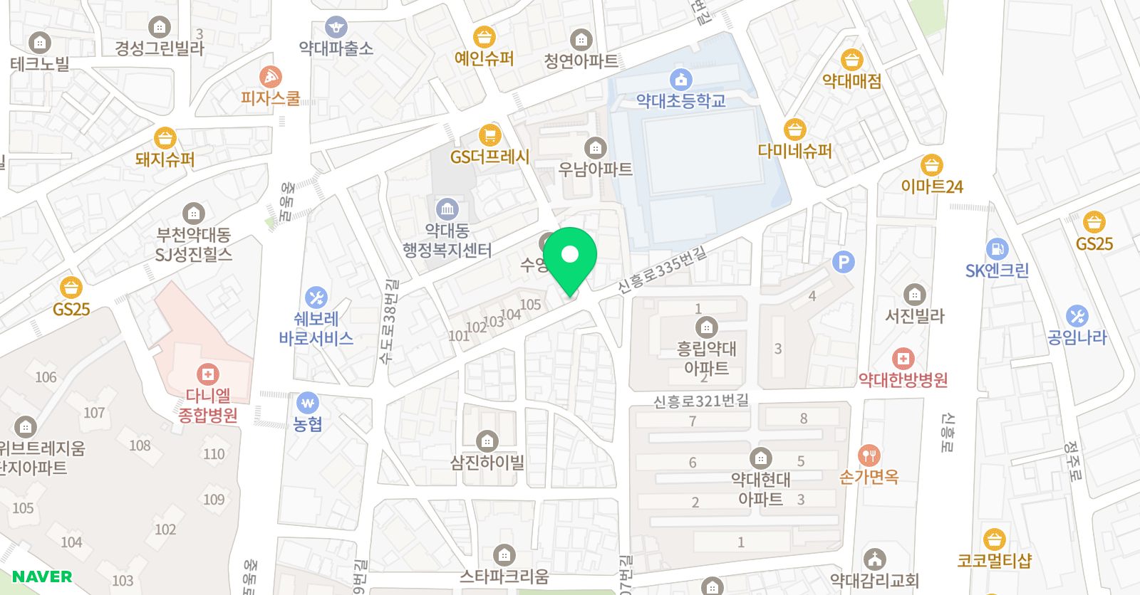 하버드 학원 위치
