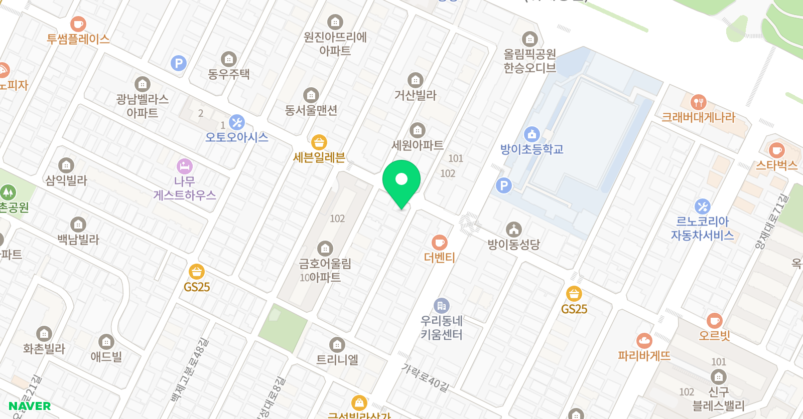 우주 미술학원 위치