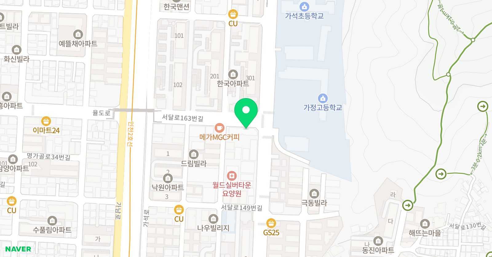 지앤비 어학원 석남3캠퍼스 위치