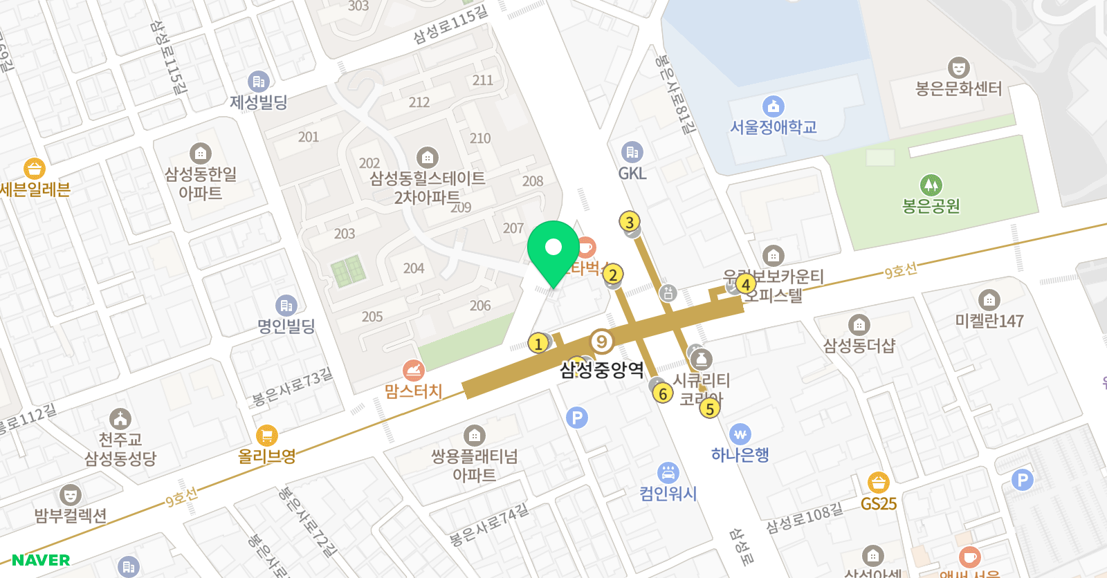 복서 삼성센터 위치