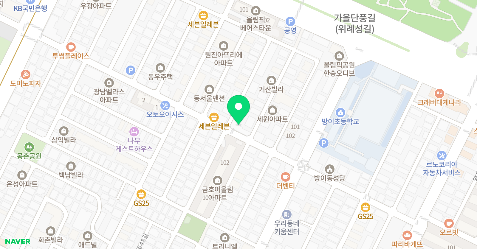 어린화가들 방이 엘원 위치