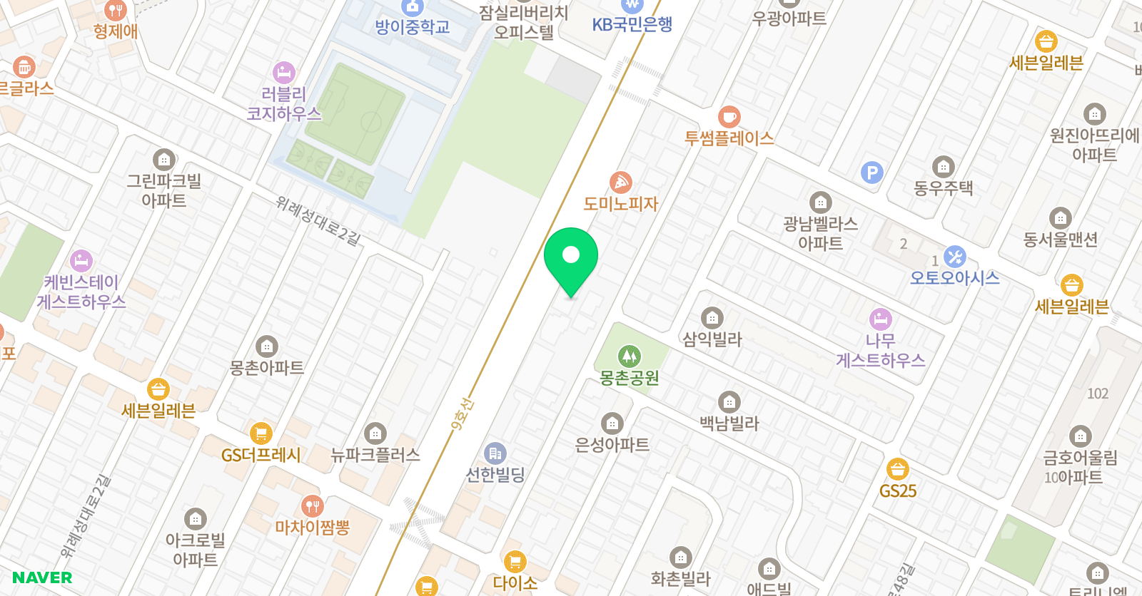 메이플베어 송파 위치