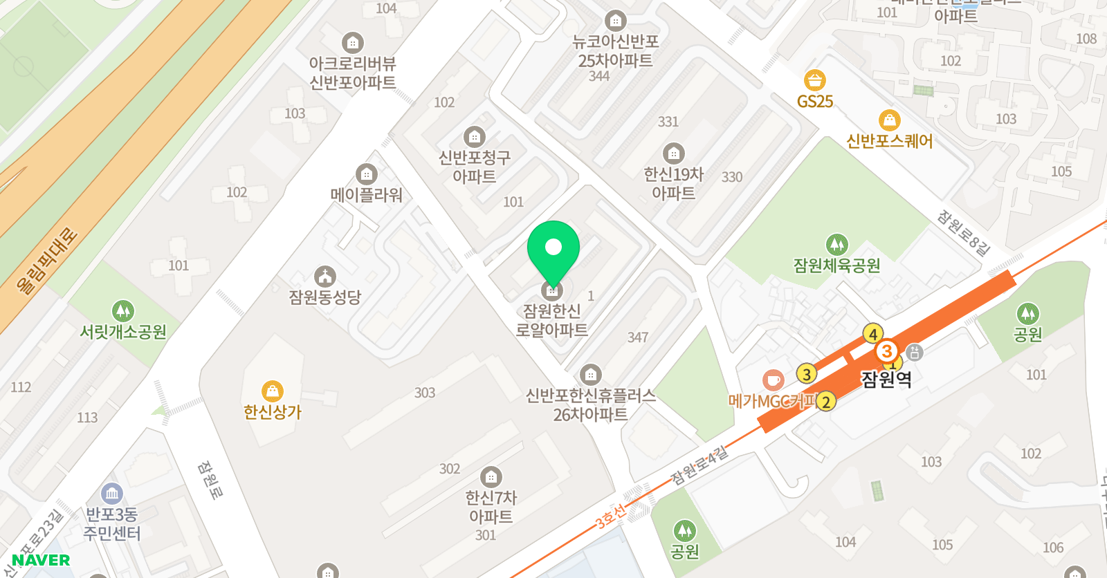HMA 수학전문학원 위치