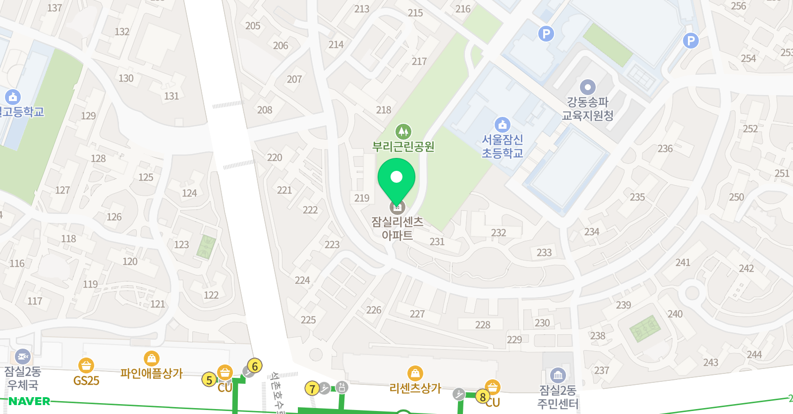 크리아트 송파잠실리센츠원 위치