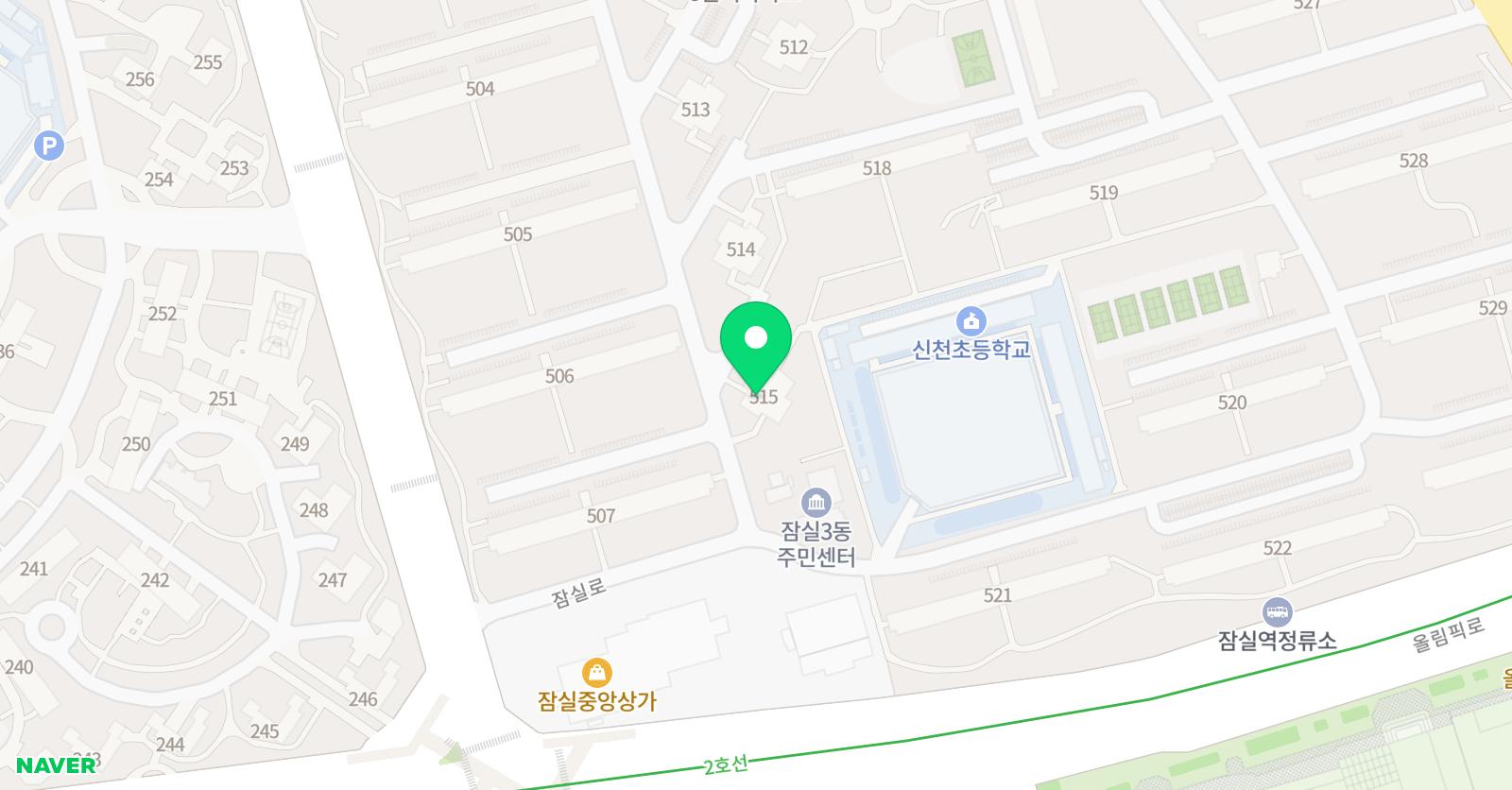 삼성영어셀레나 영어 잠실주공학습관 위치