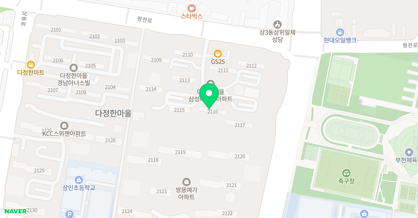 스마트해법 수학 부천상동다정삼성점 위치