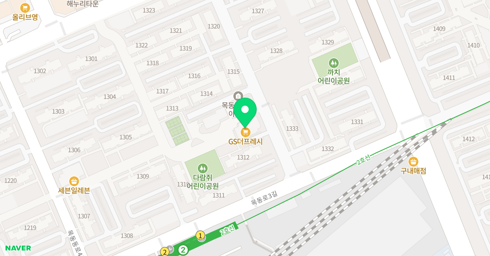 뮤엠 영어 목동13단지점 위치