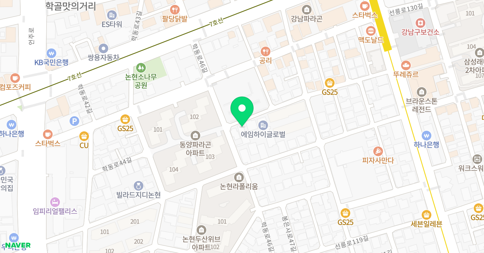 스테이포커스 강남점 위치