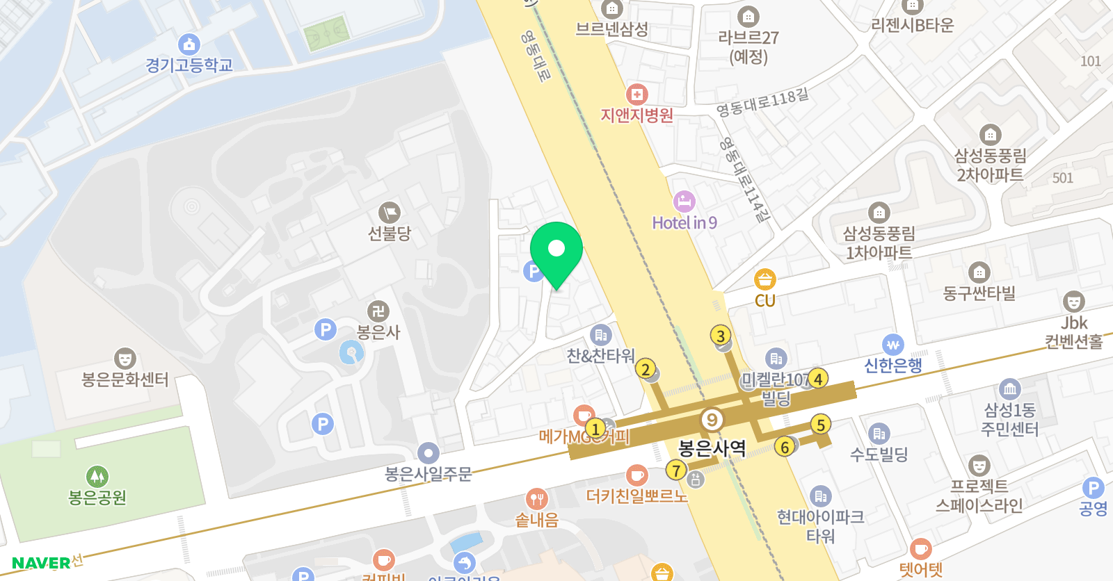 에크리뛰르 뮤직아카데미 학원 위치