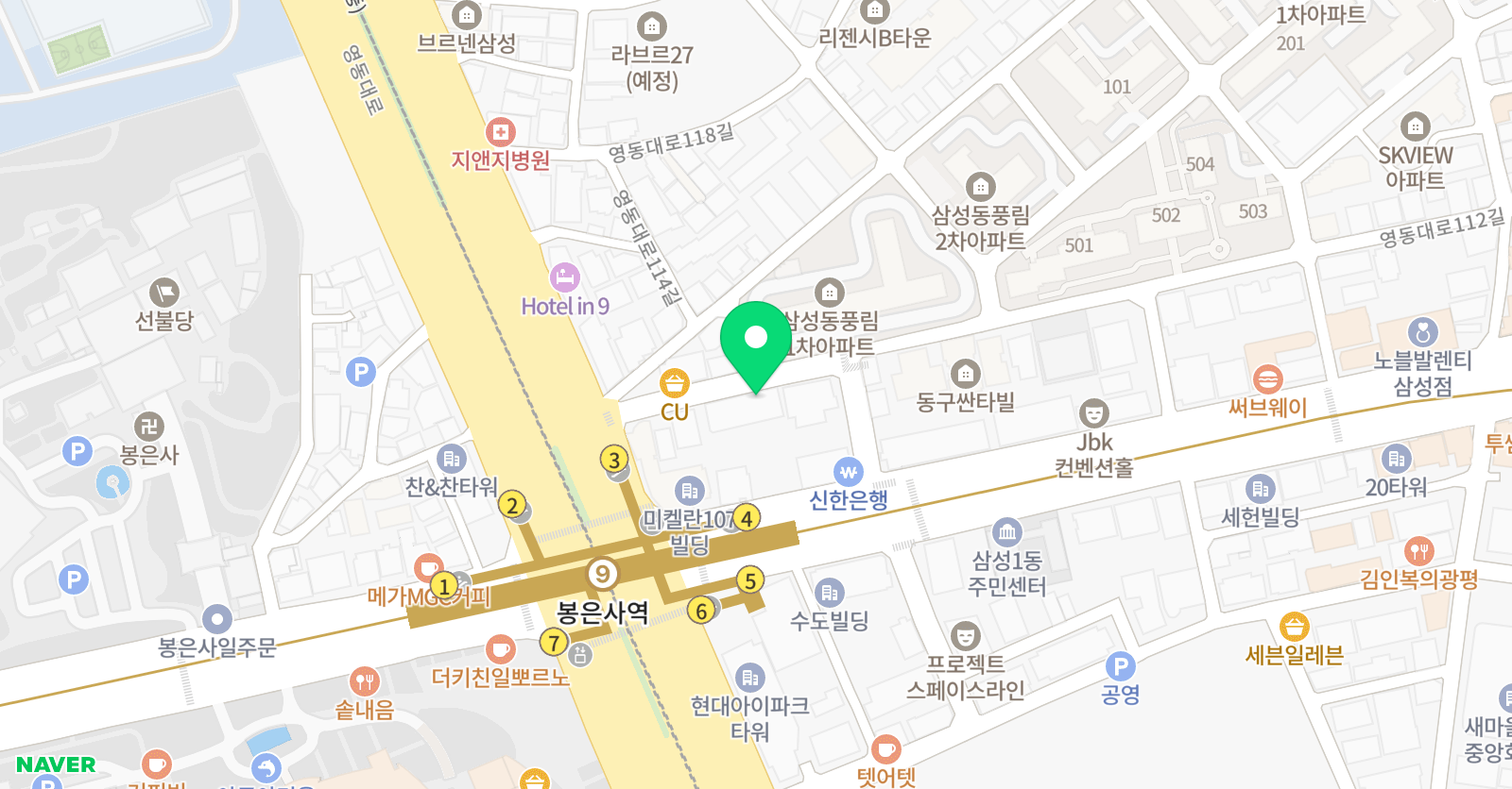 JYM 스튜디오 음악학원 위치