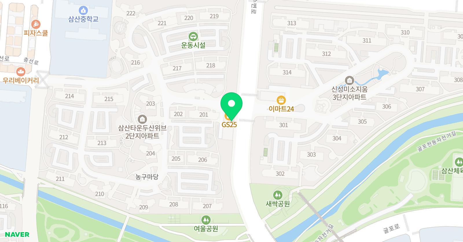 한국체대점프 태권도 위치