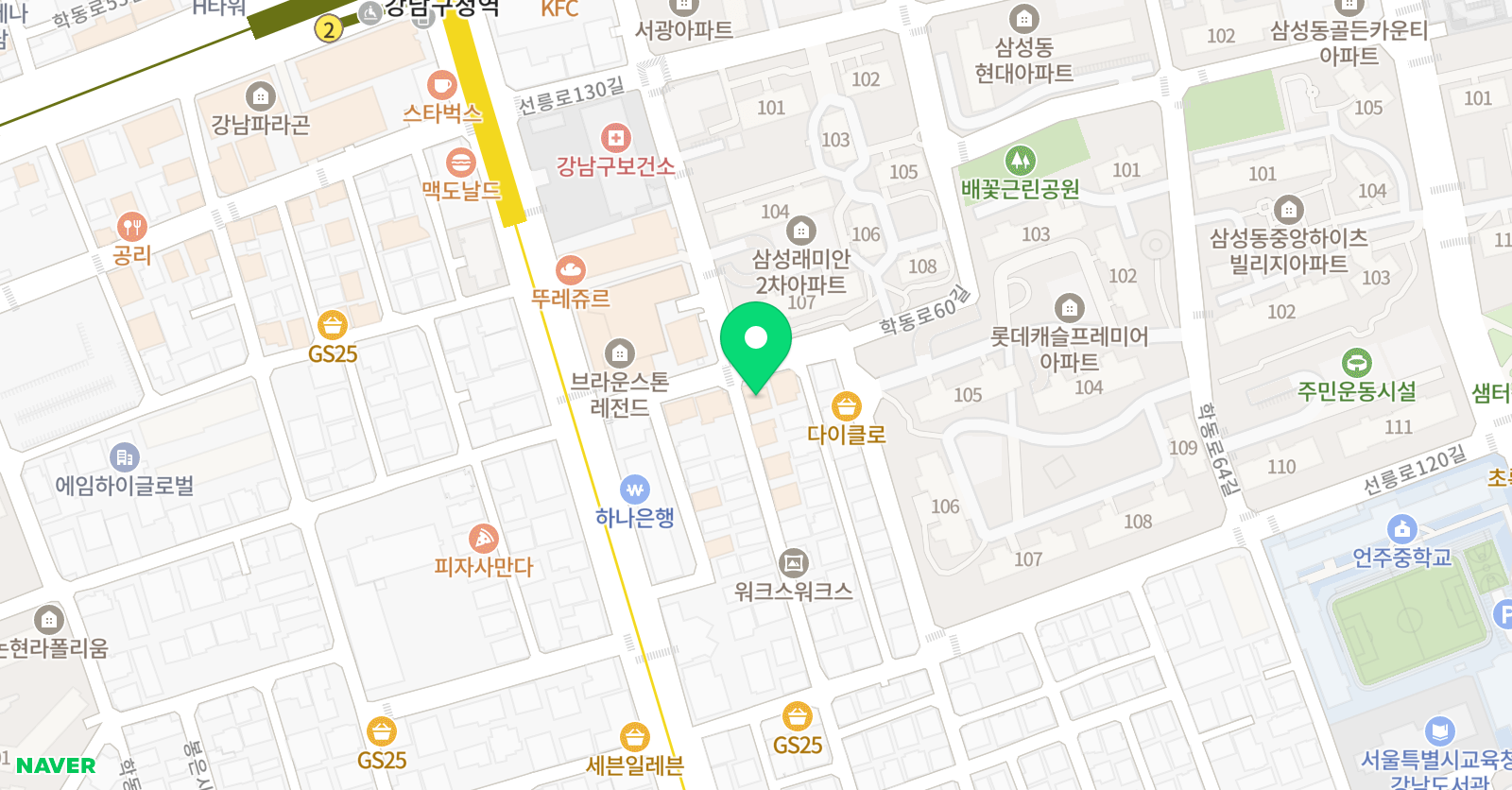 그린관리형독서실 위치