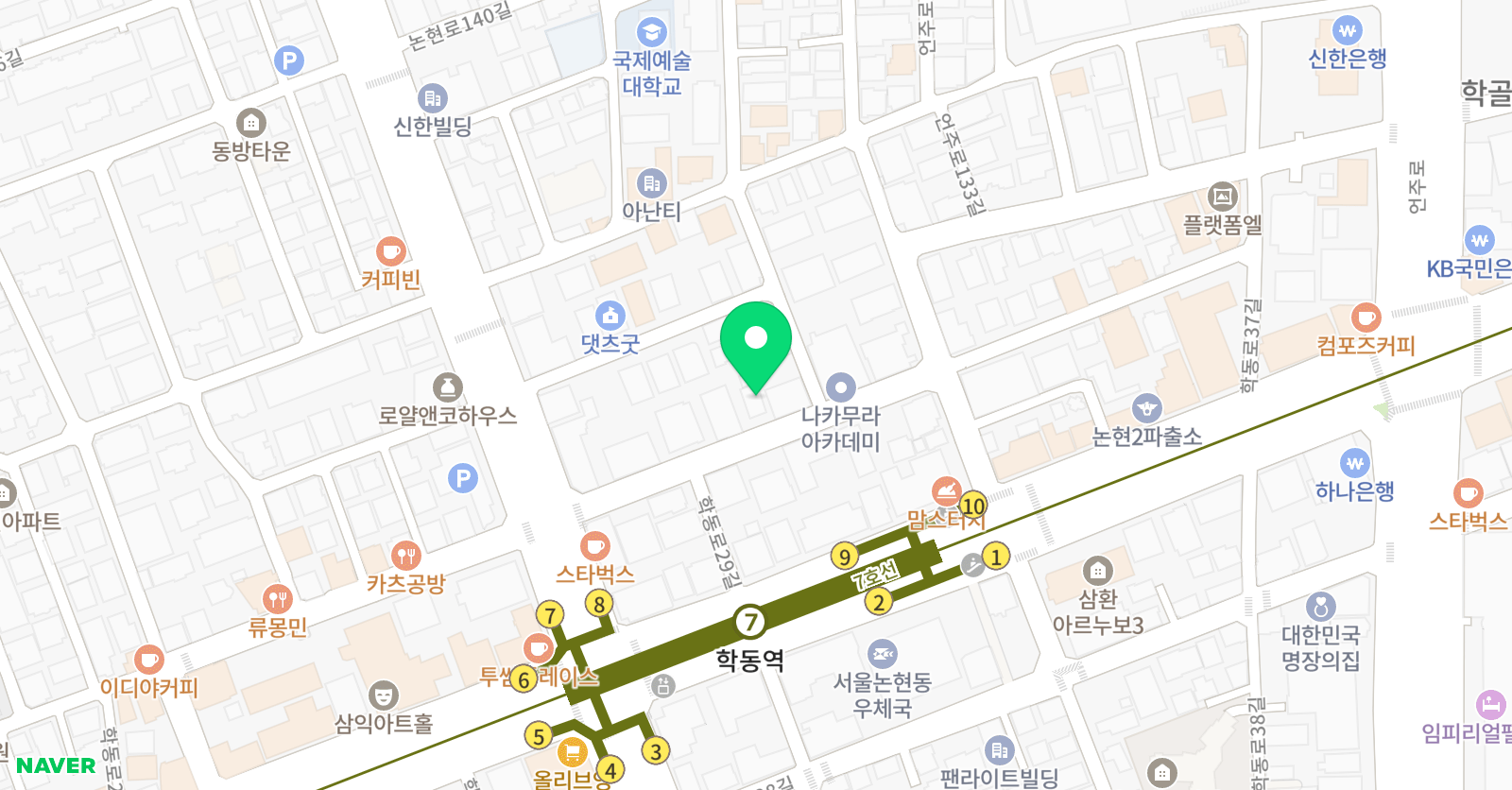 마스터플랜 원어민영어회화 위치