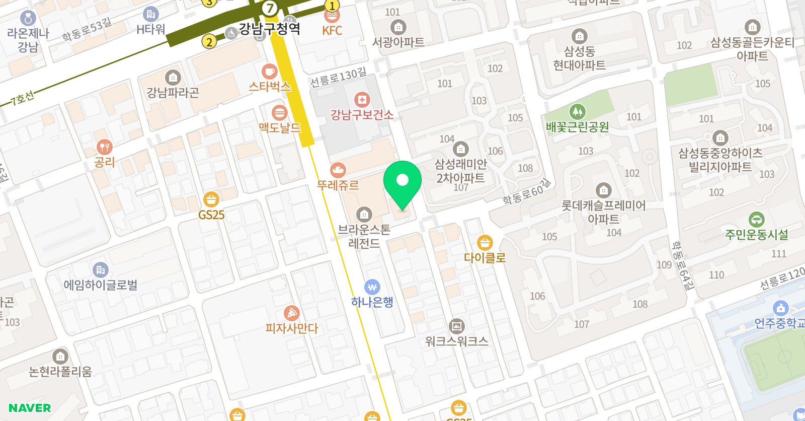 엘라인발레아카데미 위치