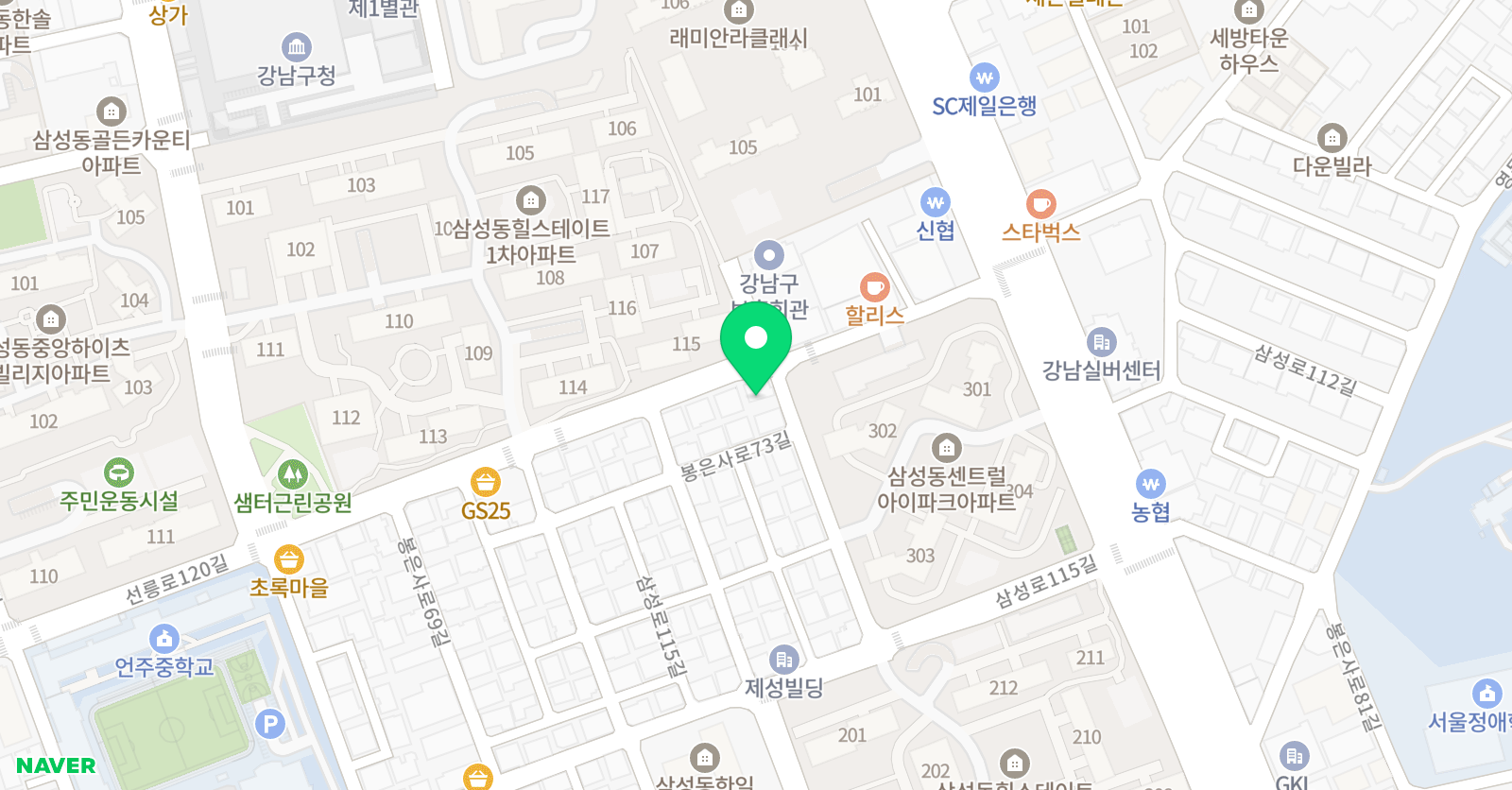 닥터정이클래스 삼성센터 위치