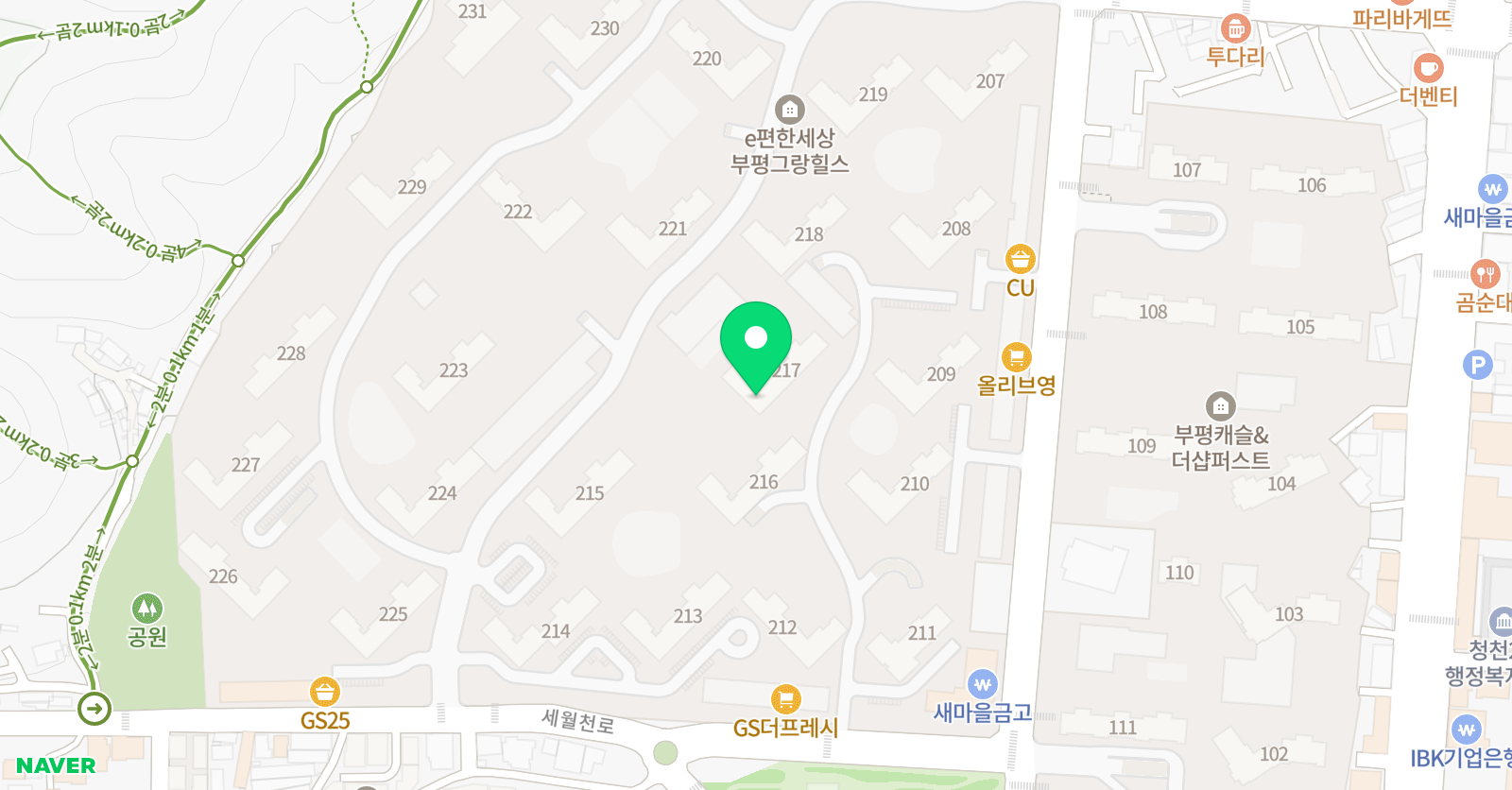 아트앤하트 인천청천그랑힐스점 위치