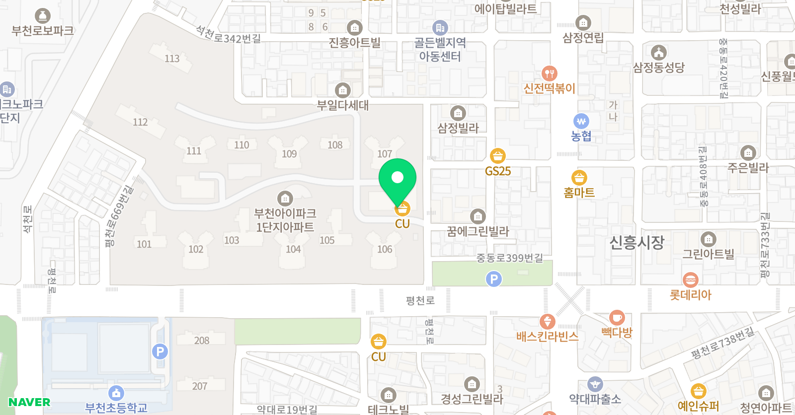 엠베스트SE 부천약대점 위치
