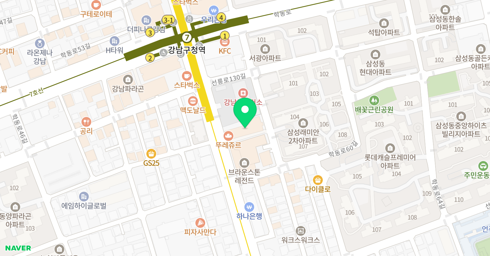 JB제주국제 학원 위치