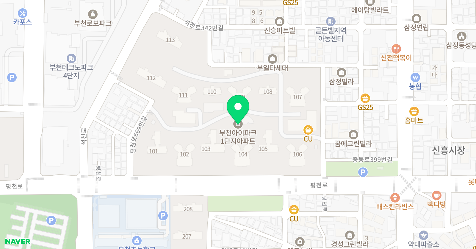 아소비 부천약대동아이파크점 위치